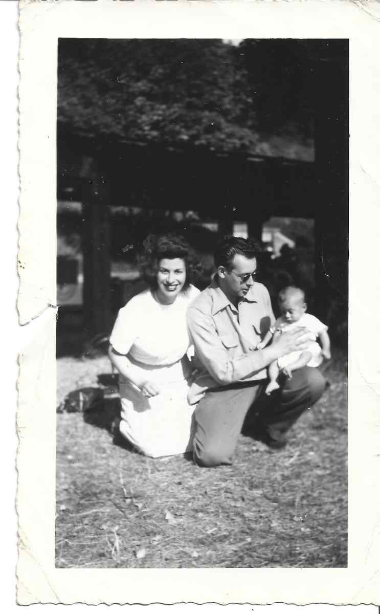 Baby Alan with parents Florence and Martin Liberman