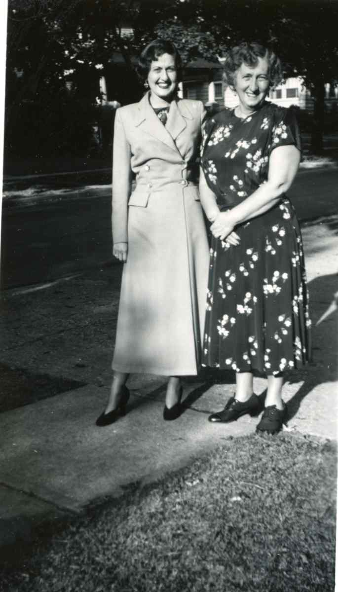 Loretta (on left) and Bertha Goodman 1949