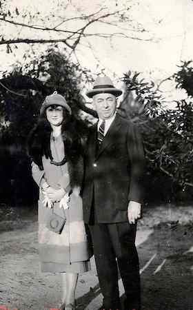 Nat Evans with his second wife, circa 1925