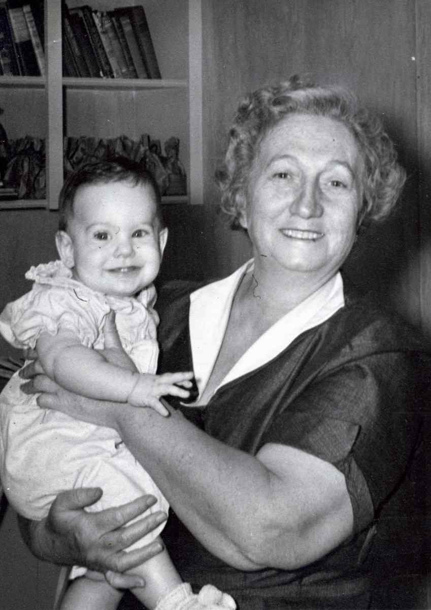 Bertha Goodman with baby Larry Goodman